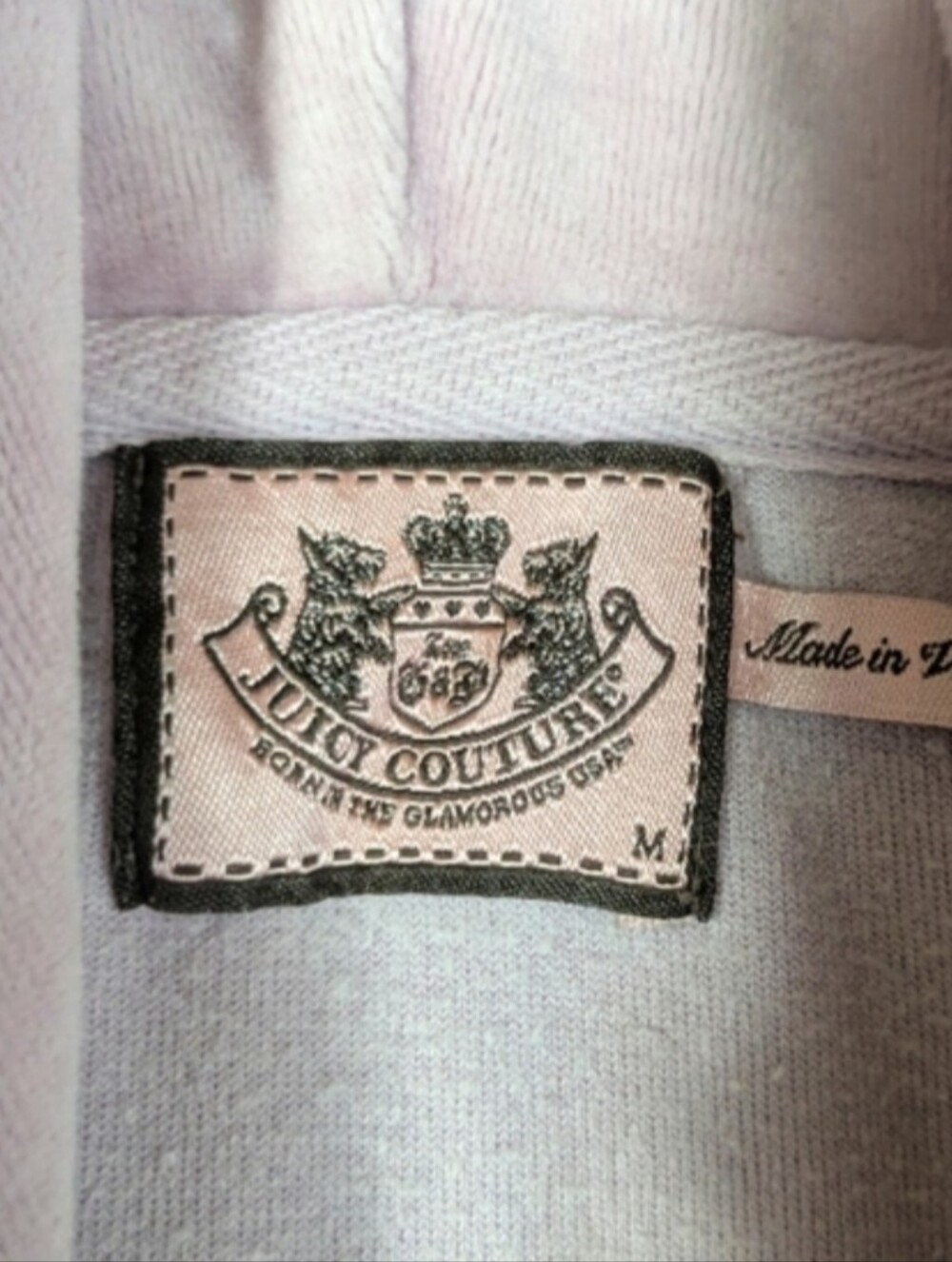 VINTAGE Juicy Couture Pastel Pink Crown Zip Up Hoodie ✨ Y2K Princess Core - Picture 3 of 4